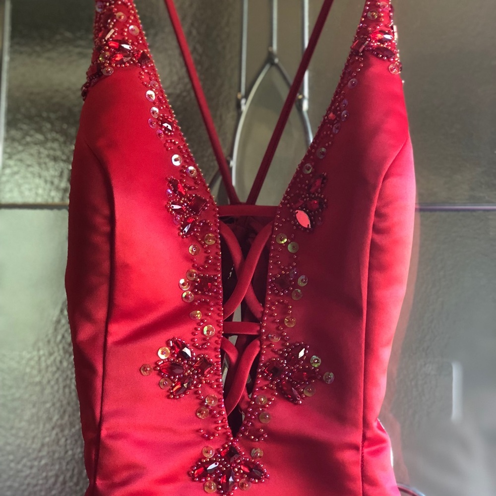 Beautiful beaded prom dress